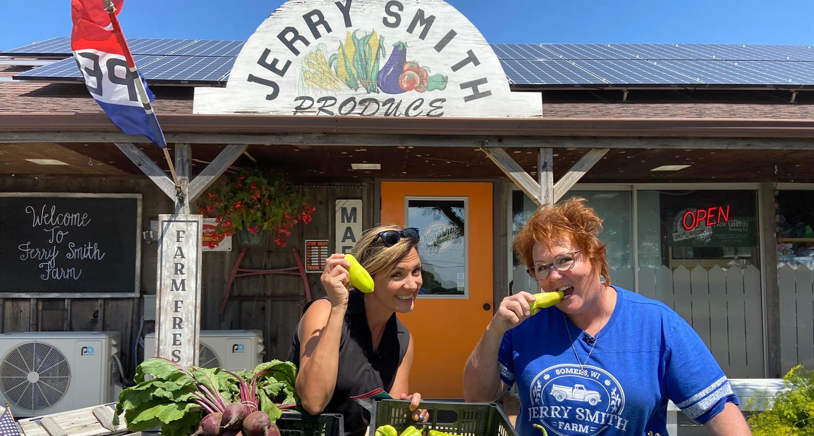 CBS Nicole Koglin & Amy Smith at Jerry Smith Farm